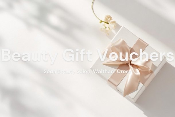 Elegant beauty gift wrapped with a ribbon and flowers - Beauty Gift Vouchers, Seda Beauty Salon Waltham Cross