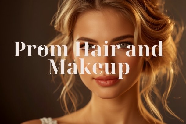 Young woman with elegant prom hair and makeup - Prom Hair and Makeup, Seda Beauty Salon Waltham Cross