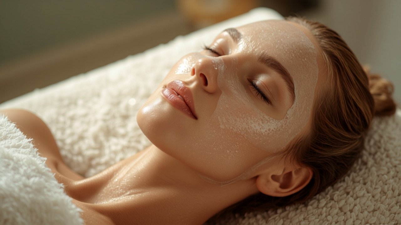 A woman relaxing during a hydrating facial treatment - Seda Beauty Salon, Waltham Cross
