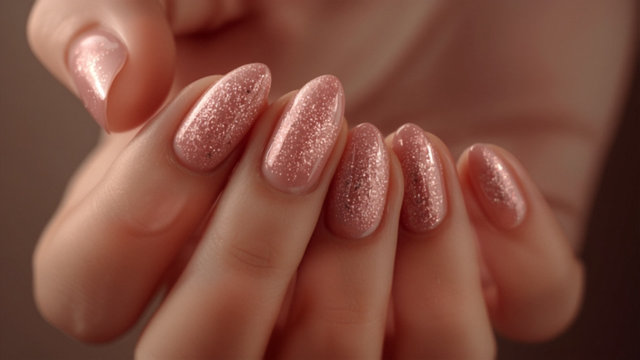 Festive party nails with glossy glittery manicure - Seda Beauty Salon near Cheshunt Festive party nails with glossy glittery manicure - Seda Beauty Salon near Cheshunt